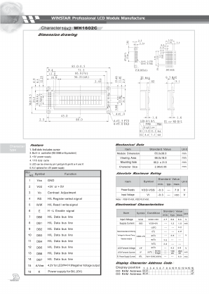 WH1602 Datasheet PDF ETC