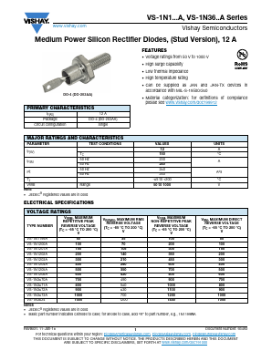 VS-1N1202RA Datasheet PDF Vishay Semiconductors