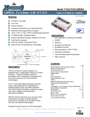 FVXO-PC53B-700.0-799.99 Datasheet PDF ETC