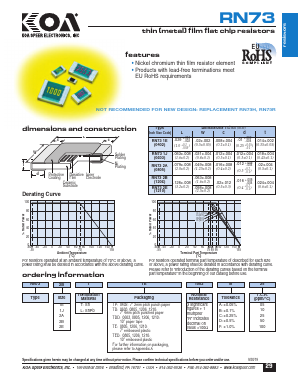 RN731JTTD9201F10 Datasheet PDF ETC