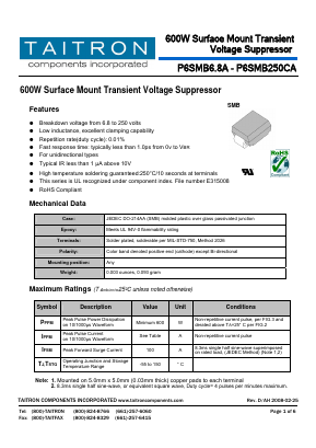 P6SMB13CA Datasheet PDF ETC