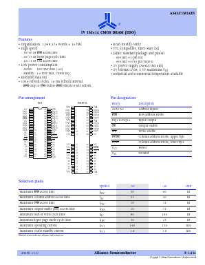 AS4LC1M16E5-60JC Datasheet PDF ETC