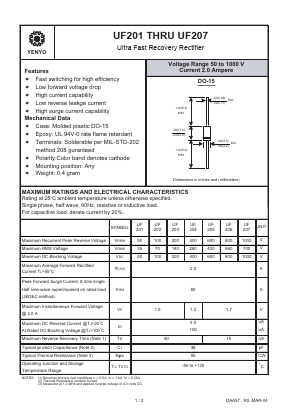 UF201 Datasheet PDF ETC