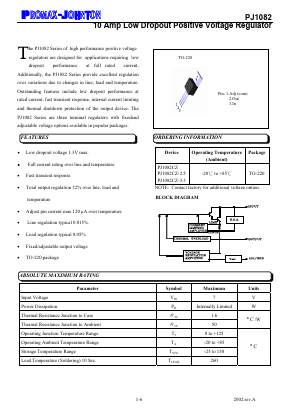 PJ1082 Datasheet PDF ETC