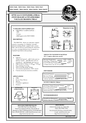 MOC3040XSM Datasheet PDF ETC