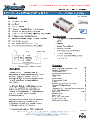 FVXO-PC52BR-200.0-299.99 Datasheet PDF ETC
