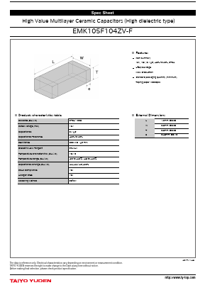 EMK105F104ZV-F Datasheet PDF ETC