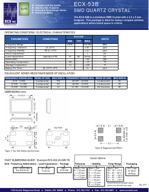 ECS-250-20-30B-TR Datasheet PDF ETC