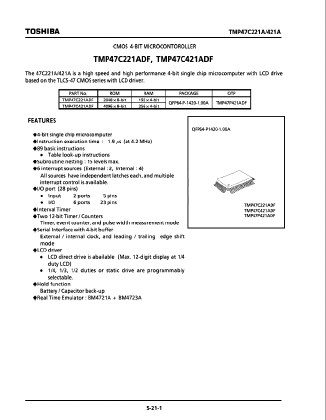 TMP47C421ADF Datasheet PDF ETC