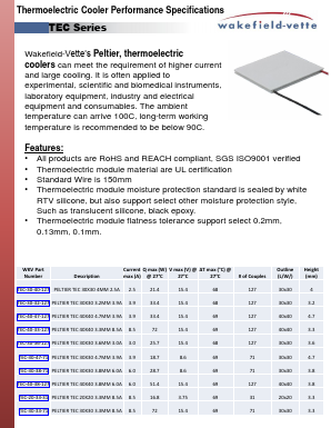 TEC-30-40-127 Datasheet PDF ETC
