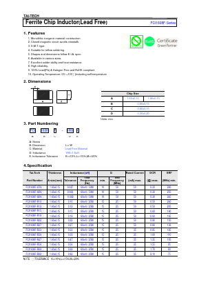 FCI1608 Datasheet PDF ETC