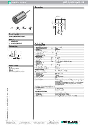 NBB10-30GM50-WS-10M Datasheet PDF ETC