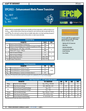 EPC2022 Datasheet PDF ETC