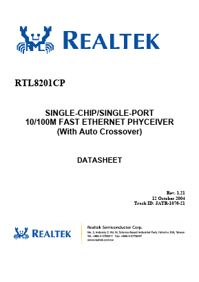 RTL8201CP Datasheet PDF ETC1