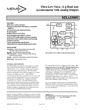 MXA2500U Datasheet PDF ETC1