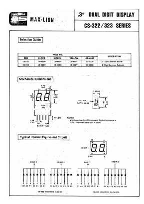 CS323 Datasheet PDF ETC1