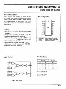 GD74HCT58 Datasheet PDF ETC1