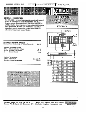 JTDA50 Datasheet PDF ETC1