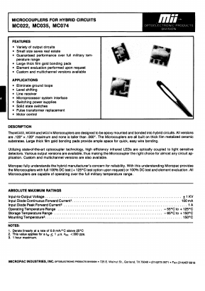 MC074 Datasheet PDF ETC1