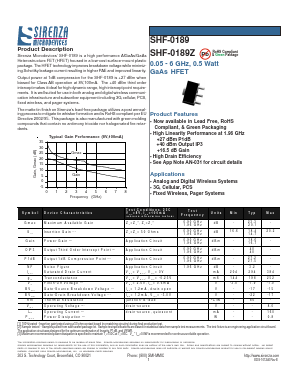 SHF-0189 Datasheet PDF ETC1