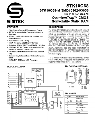 STK10C68-P35 Datasheet PDF ETC1