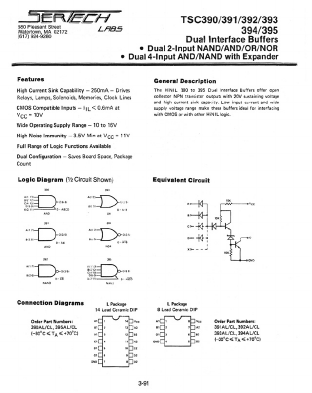 TC392 Datasheet PDF ETC1