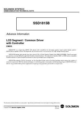 SSD1815B Datasheet PDF ETC1