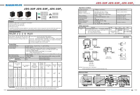 JZC-22F2SA10DDC3V Datasheet PDF ETC1