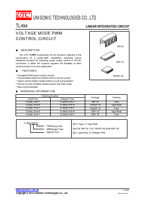TL494 Datasheet PDF E-Tech Electronics LTD