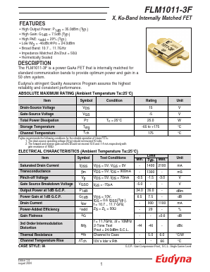 FLM1011-3F Datasheet PDF Eudyna Devices Inc