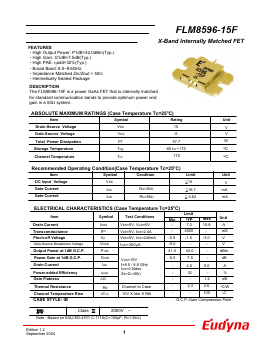FLM8596-15F Datasheet PDF Eudyna Devices Inc