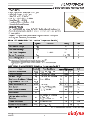 FLM3439-25F Datasheet PDF Eudyna Devices Inc