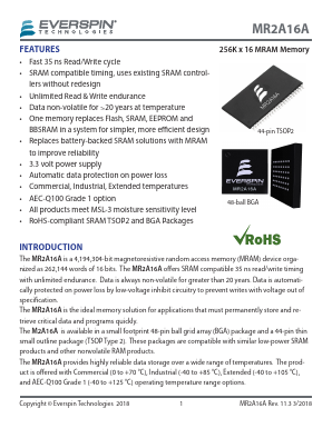 MR2A16AMYS35 Datasheet PDF Everspin Technologies Inc.