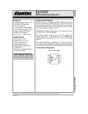 EL2142CS Datasheet PDF Elantec -> Intersil