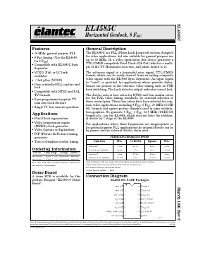EL4585 Datasheet PDF Elantec -> Intersil