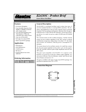 EL6203CW Datasheet PDF Elantec -> Intersil