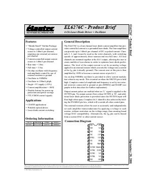 EL6276CU Datasheet PDF Elantec -> Intersil