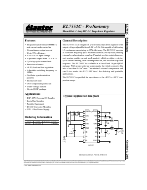 EL7551CU Datasheet PDF Elantec -> Intersil