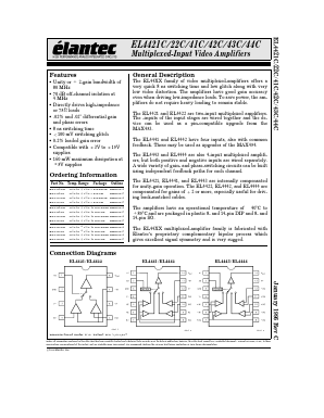 EL4444CS Datasheet PDF Elantec -> Intersil