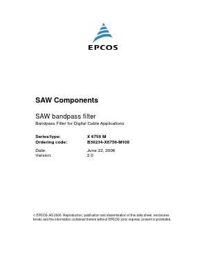 B39234-X6756-M100 Datasheet PDF EPCOS AG