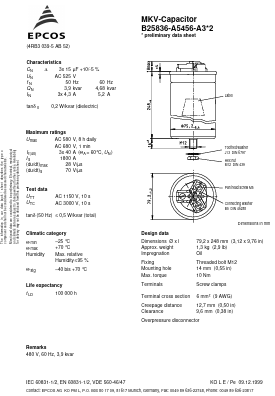 B25836-A5456-A3X2 Datasheet PDF EPCOS AG
