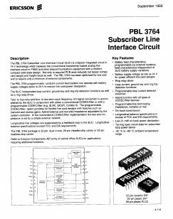 PBL3764J Datasheet PDF Ericsson 