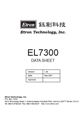 EL7300Q-140 Datasheet PDF Etron Technology