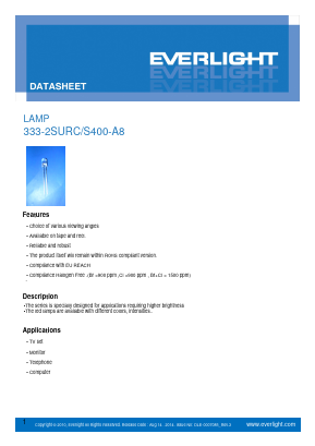 333-2SURC-S400-A8 Datasheet PDF EVERLIGHT