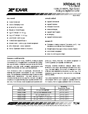 XRD64L15AIQ Datasheet PDF Exar Corporation