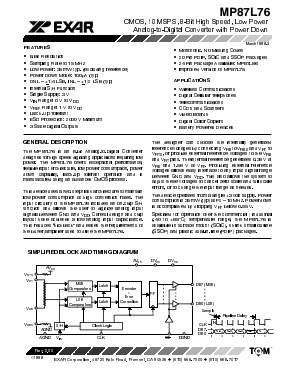 MP87L76AS Datasheet PDF Exar Corporation