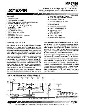 MP8786AS Datasheet PDF Exar Corporation