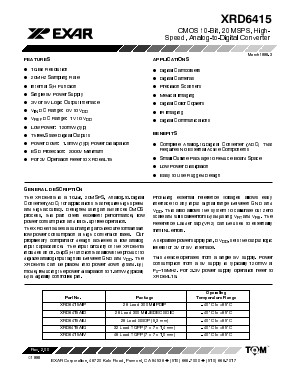 XRD6415AIQ Datasheet PDF Exar Corporation