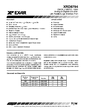 XRD8794AIP Datasheet PDF Exar Corporation