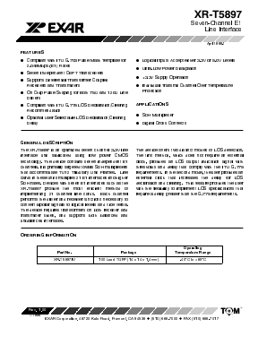 XR-T5897 Datasheet PDF Exar Corporation